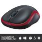 Preview: Logitech M185 Wireless Maus Rot – Optisch 1000 DPI USB beidhändig